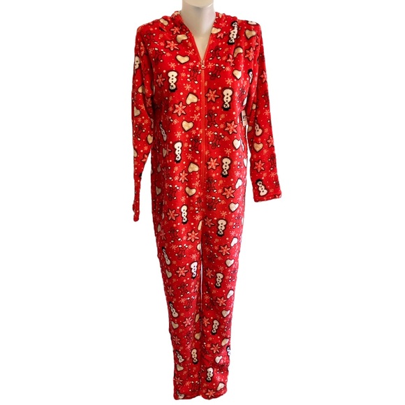 NYC underground Other - NYC underground adult Christmas pajama onesie one piece zip up hooded size L/XL